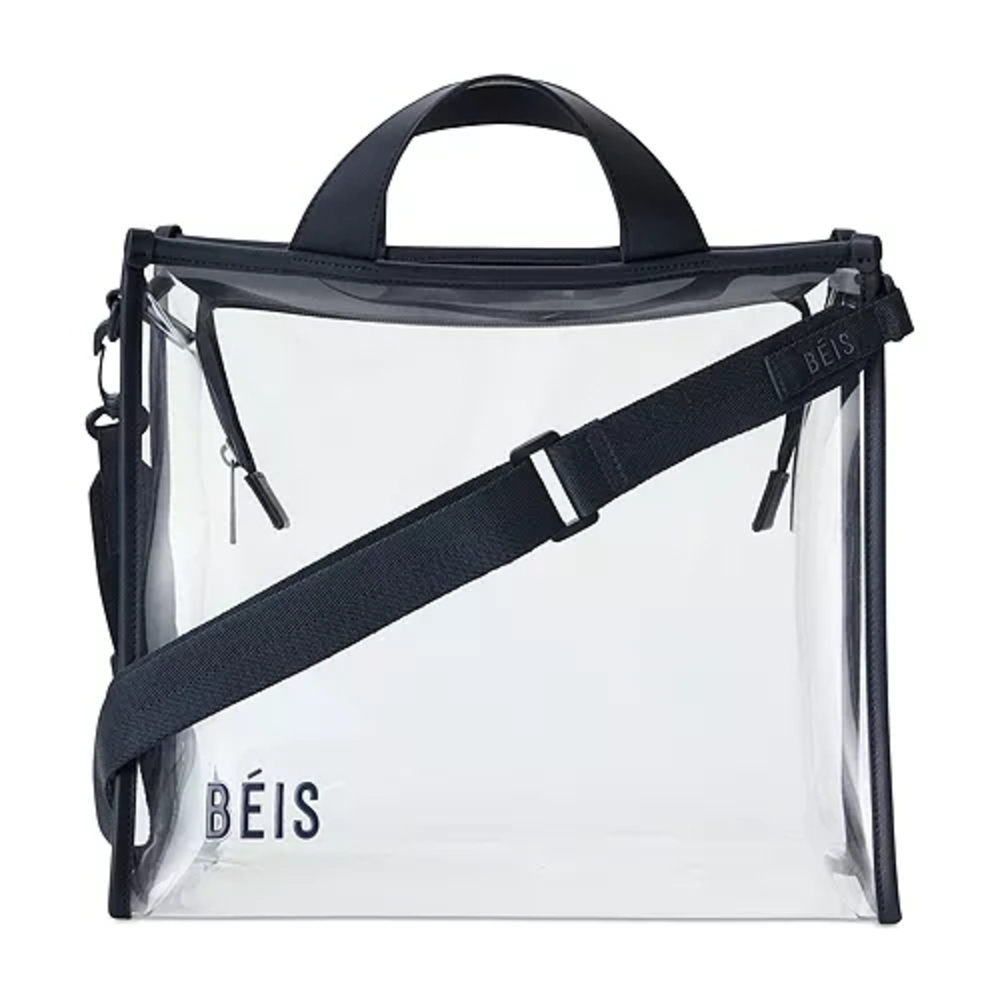 BEIS Clear Navy Stadium Tote